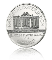Filarmónica de Viena 1/25 oz Platino 2021