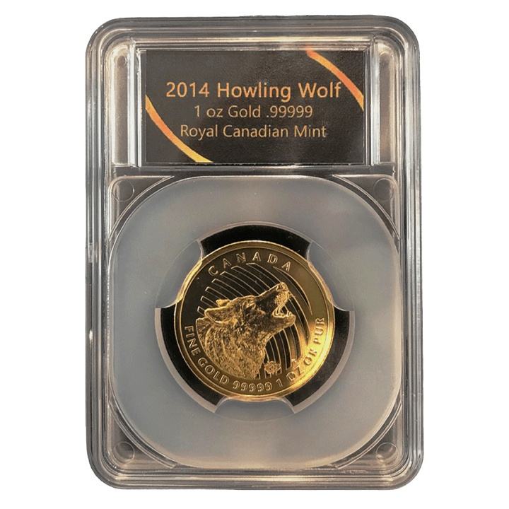 Call of Nature: Howling Wolf 1 Ounce Gold 2014 (Coin in Slab)