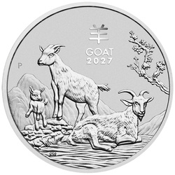 Perth Mint Lunar III - Anno della Capra 5 oz argento 2027