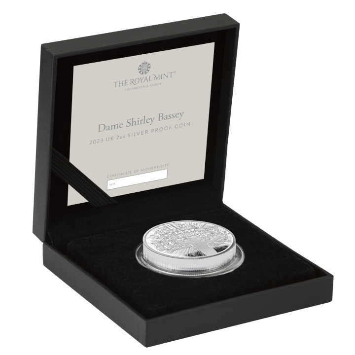 Dame Shirley Bassey 2 oz Silver 2023 Proof