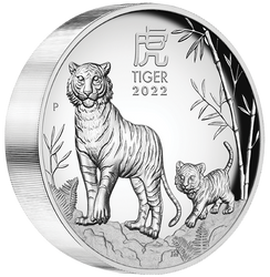 Lunar III: Year of the Tiger 5 oz Silver 2022 Proof High Relief