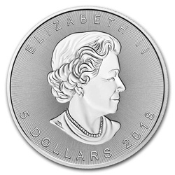 Hoja de arce canadiense 1 oz Plata 2018 (Incusa)