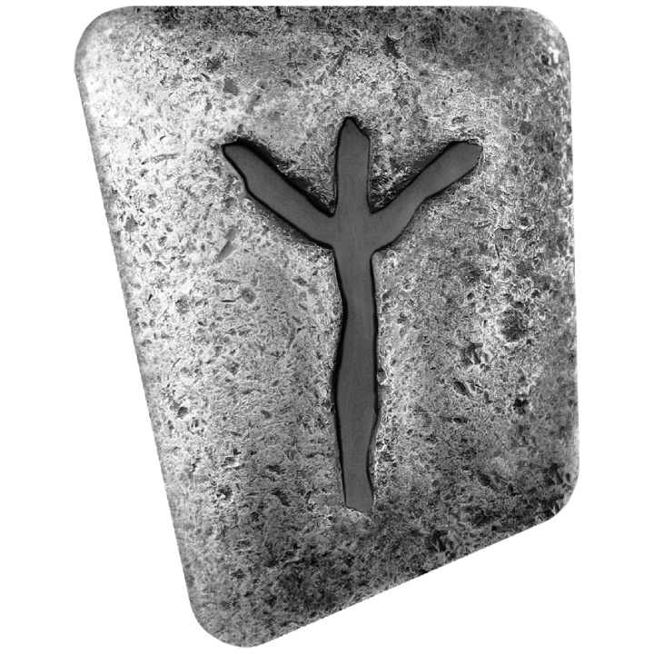 Lingot Germania Mint : Runes - Algiz coloré 1 once d'argent finition antique