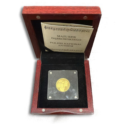 Niue: Mazurek Dąbrowskiego 1/4 oz Gold 2022 Poof Coin