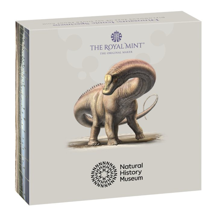 Dinoszauruszok: Ikonikus példányok – Diplodocus 50 pence ezüst 2024 Proof