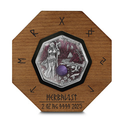 Witchcraft - Herbalist colorată 2 oz Argint 2025 Amethyst Antiqued Coin