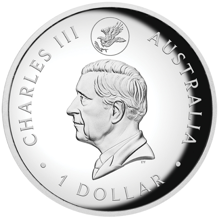 Australian Wedge-Tailed Eagle - 10th Anniversary 1 oz Silver 2024 Gilded Proof High Relief Coin