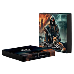 Lingotto Asturmint: Terminator & Fox colorato 2 once d'argento 2025 Antique Finish