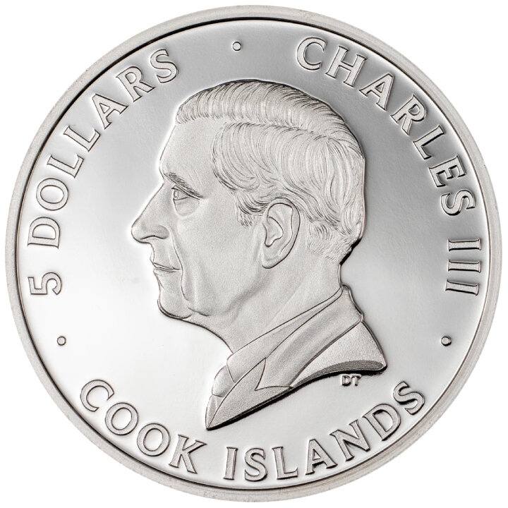Islas Cook: Underlook - Under-Dog de color 1 oz Plata 2025 Proof