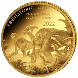 Kongó: Őskori élet - Parasaurolophus 0,5 gramm arany 2022 Proof