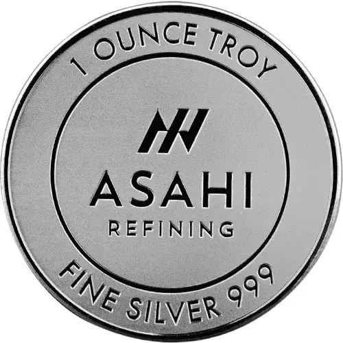 Asahi 1 uncja Srebra Round