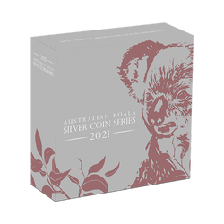 Australijska Koala 5 uncji Srebra 2021 Proof High Relief Pozłacana