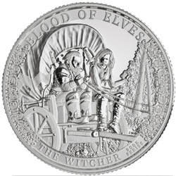 Kamerun: The Witcher Book Series - Blut der Elfen 2 oz Silber 2024 Münze