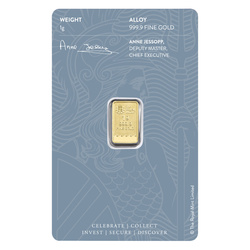 Britannia lingote 1 gramo Oro