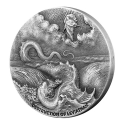 Niue : Biblique - Destruction du Léviathan 2 onces d'argent 2020 Proof Antiqued Coin