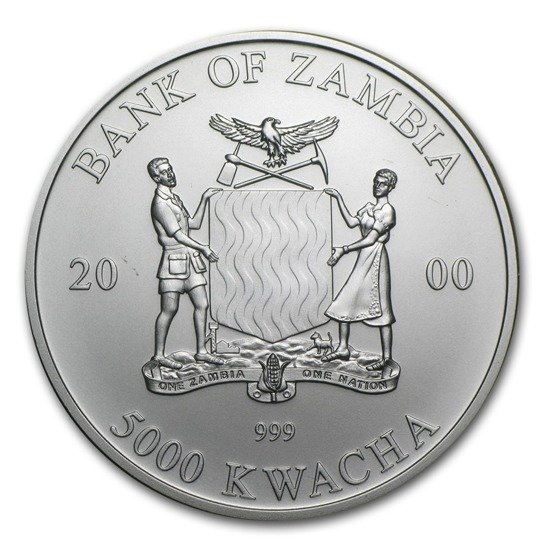 Fauna Africana: Elefante 1 oz Plata 2000