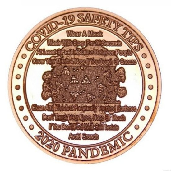 COVID-19 Safety Tips 1 oz Kupfer