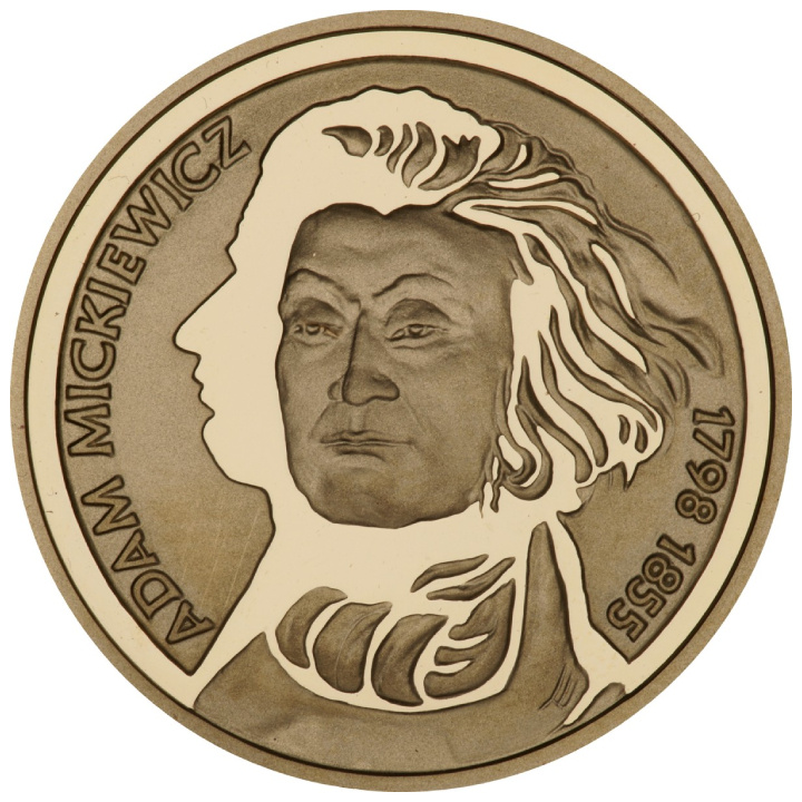 200. Jahrestag der Geburt von Adam Mickiewicz 200 Złoty Gold 1998 Proof