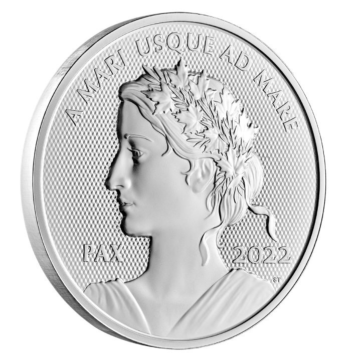 Kanada: Mírový dolar 1 unce stříbra 2022 Proof Ultra High Relief Coin