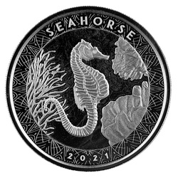 Samoa: Seahorse 1 oz Silver 2021