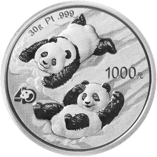 Panda chinois 30 grammes de platine 2022