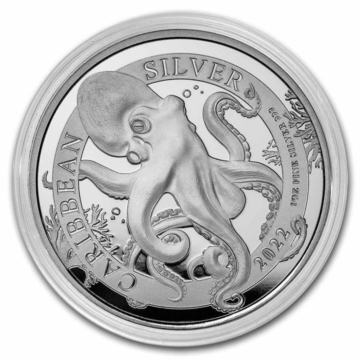 Barbados: Octopus 1 oz Silber 2022
