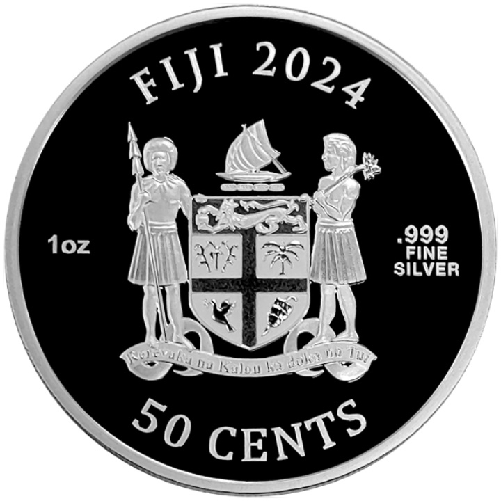 Fiji: Robocop kolorowany 1 uncja Srebra 2024