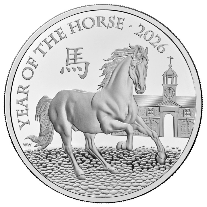 Unce Royal Mint Lunar: Rok Koně 1 unce Stříbra 2026 Proof | Metal Market Europe