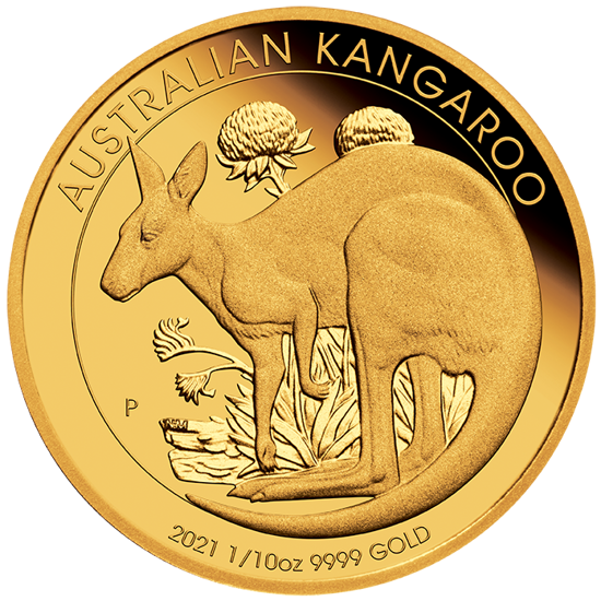 Australijski Kangur 1/10 uncji Złota 2021 Proof