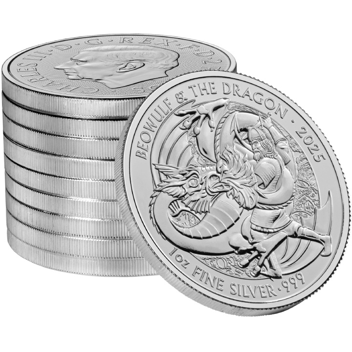 Myths & Legends: Beowulf and The Dragon 1 oz Silver 2025