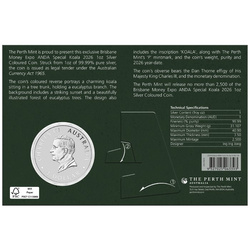 Monedă din argint Perth Mint: Koala colorată 1 uncie de argint 2026 (Brisbane Money Expo Anda Special)