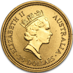 Australian Nugget 1/4 uncji Złota 1987