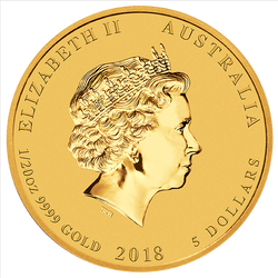 Lunar II: Year of the Dog 1/20 oz Gold 2018