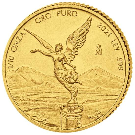 Mexican Libertad 1/10 uncji Złota 2021