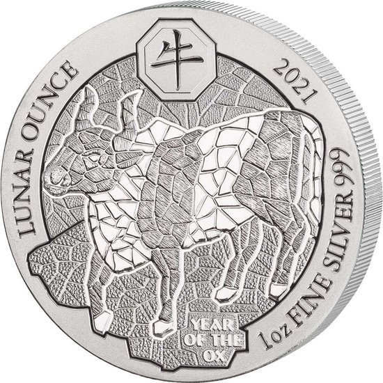 Rwanda: Lunar - Year of the Buffalo 1 oz Silver 2021