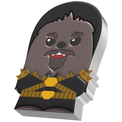 Niue : Star Wars – Krrsantan, pièce Chibi colorisée en argent 1 once, 2022, qualité Proof.