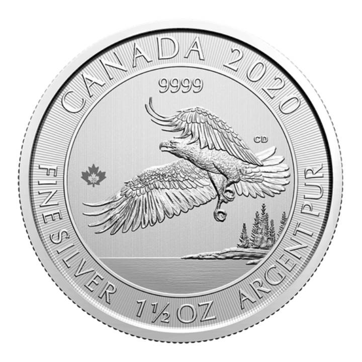 Canada: Bald Eagle 1.5 uncji Srebra 2020