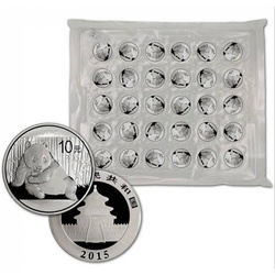 Kínai Panda 1 uncia ezüst 2015