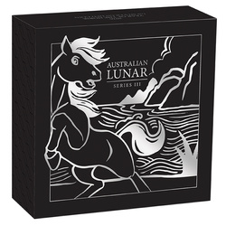 Perth Mint: Lunar III - Rok Konia pozłacany 1 uncja Srebra 2026 (w etui)
