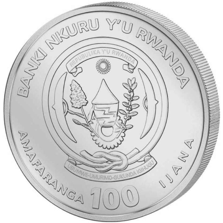 Ruanda: Lunar - Año del Dragón 1 oz Platino 2024