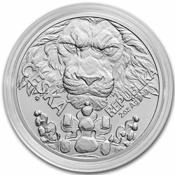 Niue: Cseh oroszlán 2 uncia ezüst 2023
