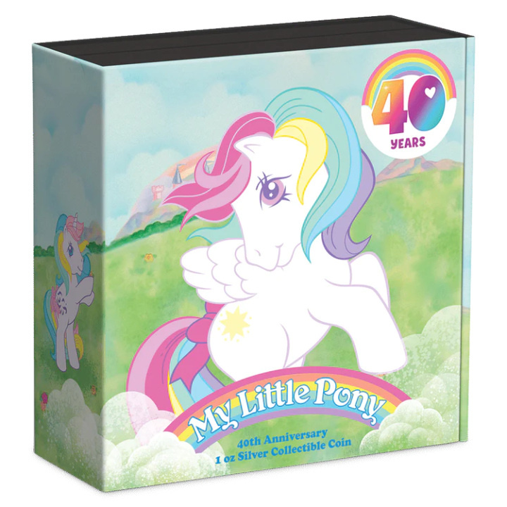 Niue: My Little Pony 40th Anniversary coloreado 1 oz Plata 2023 Proof