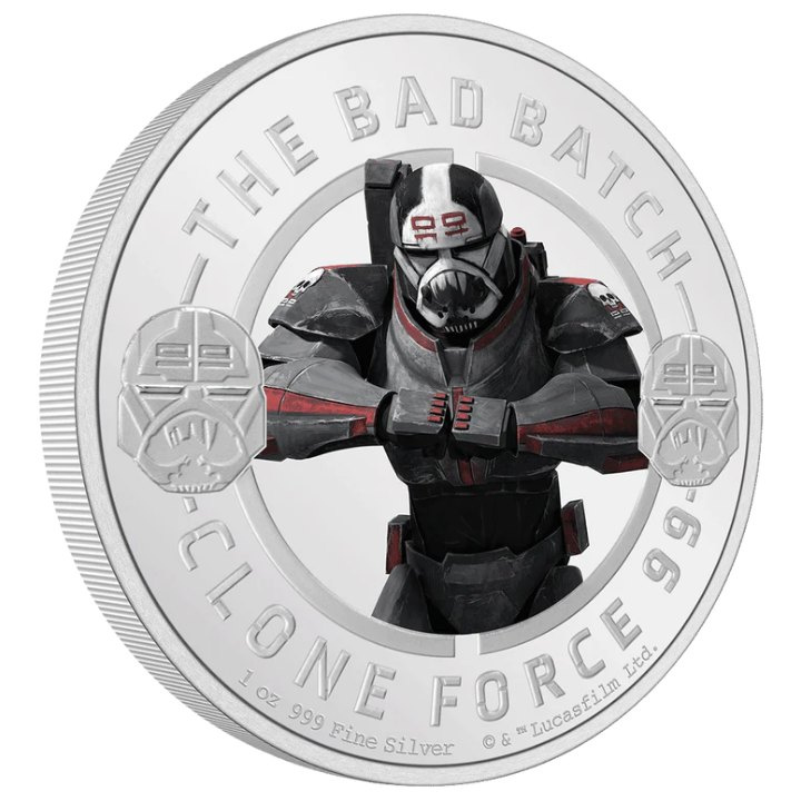 Niue: Star Wars The Bad Batch - Wrecker kolorowany 1 uncja Srebra 2022 Proof