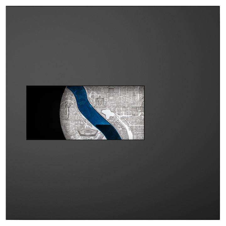 Palau: Tiffany Art Metropolis – Washington színes 1000 g ezüst 2025 Proof