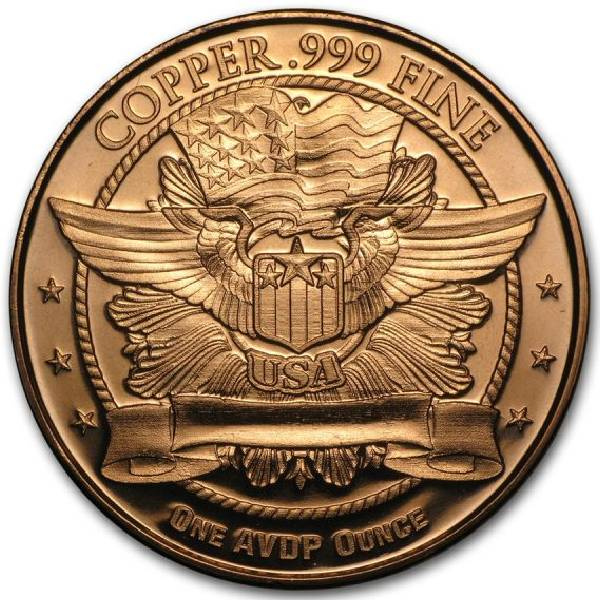 Mercury Dime medaglia di rame 1 oz AVDP rame