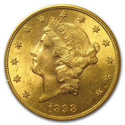 1898-S 20 $ Liberty Gold Double Eagle MS-61 PCGS