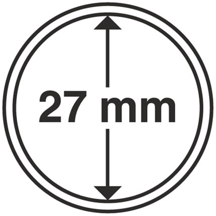 Leuchtturm - Capsulă din plastic pentru monedă 27 mm 100 bucăți