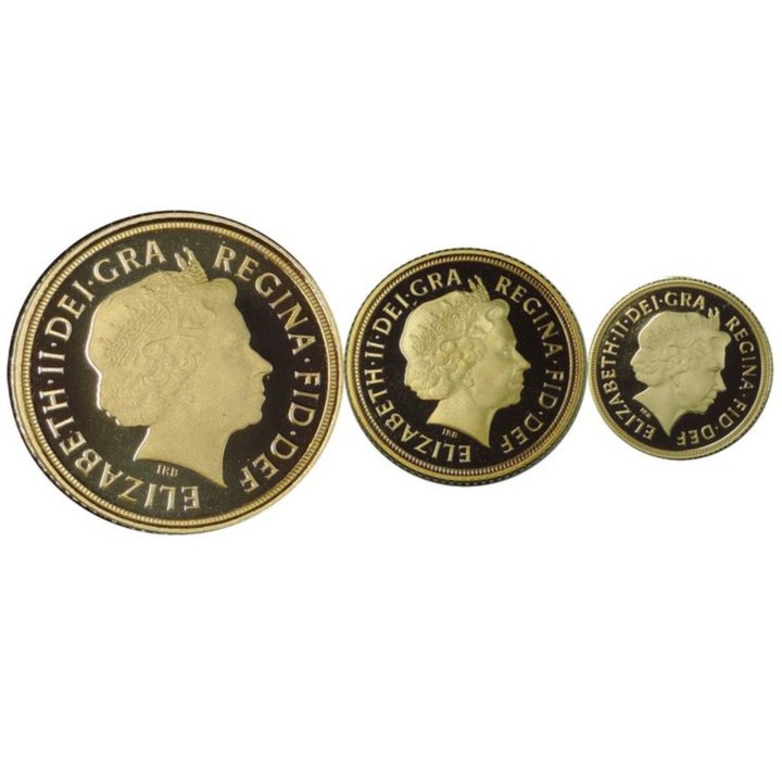 Wielka Brytania : Suweren Zestaw 3 Złotych Monet 2014 Proof