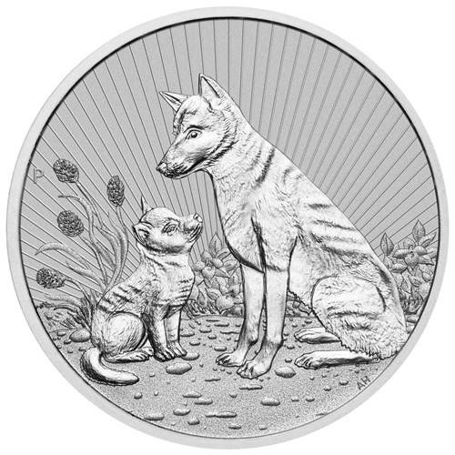 The Next Generation: Mother and Baby Dingo 10 once d'argento 2022 Piedfort Individual Bullion Coin