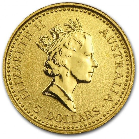 Australisches Känguru- Nugget 1/20 oz Gold 1991